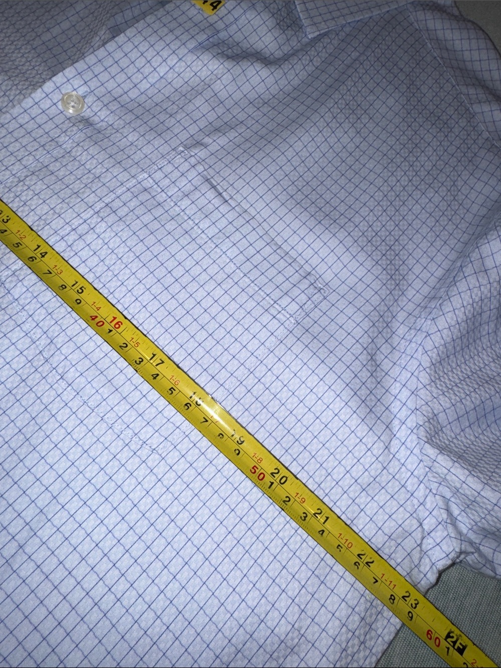 Johnston & Murphy Blue Checked Men's Dress Shirt - Picture 6 of 10